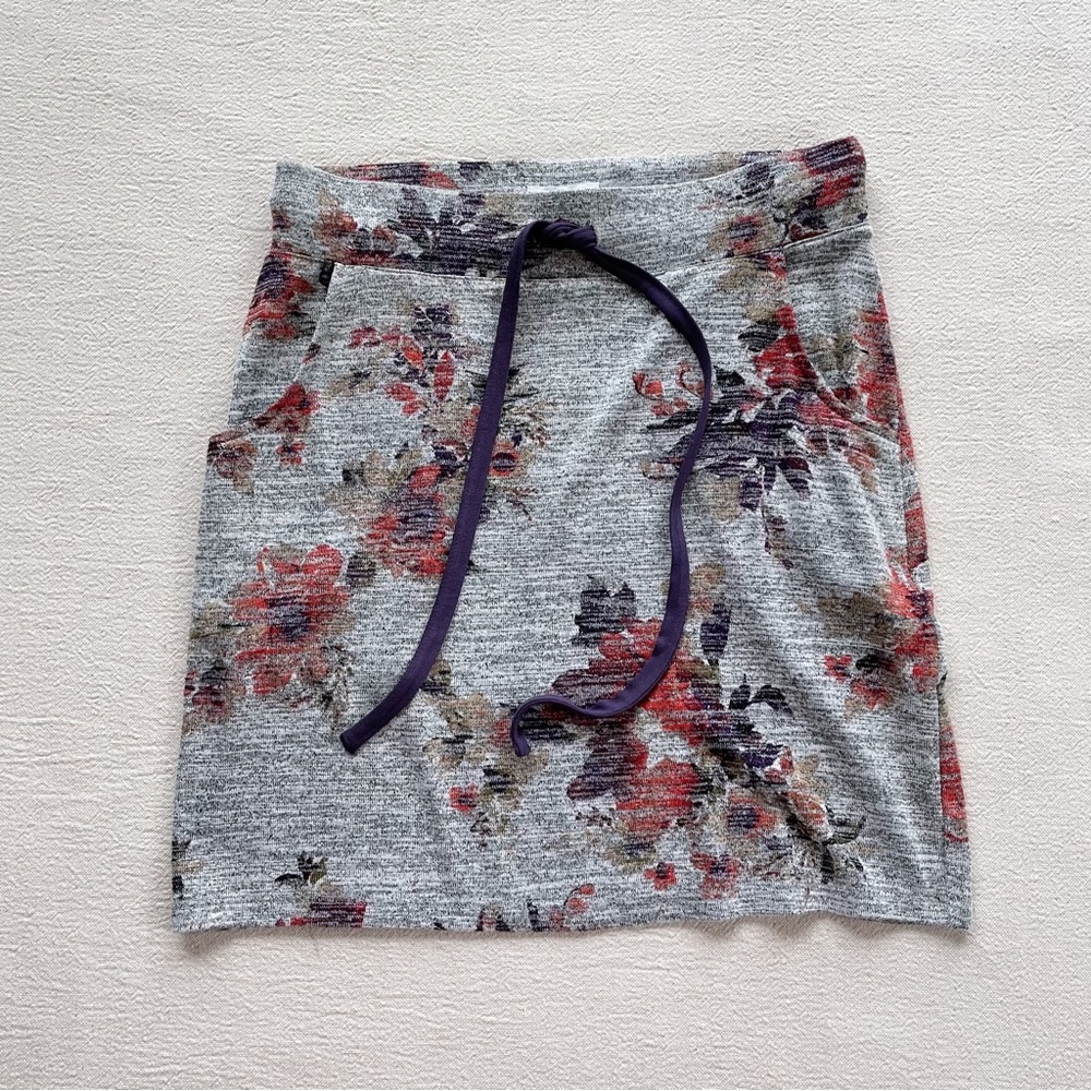 Market & Spruce | Floral Amia Knit Pencil Drawstring Skirt With Pockets